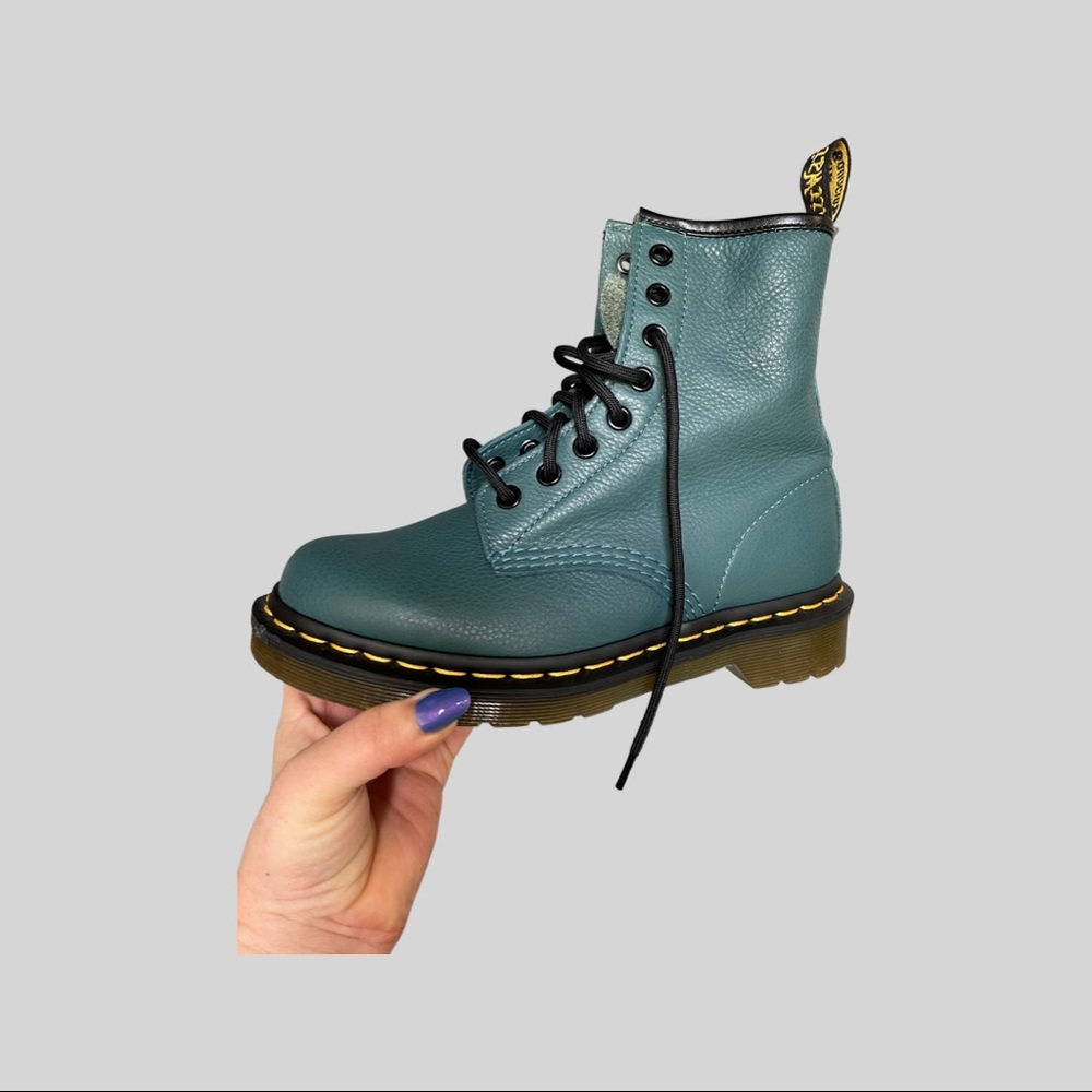Teal Dr. Martens- SOFT Pebbled Leather- UK 3